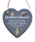 Grandma & Grandad Slate Heart